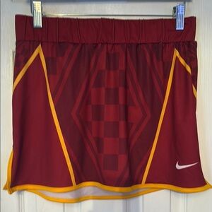 Nike Red and Yellow Women's Athletic Skirt #541